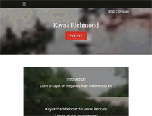 Tablet Screenshot of kayakrichmond.com